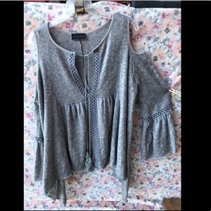 Boho Style Open Shoulder Top